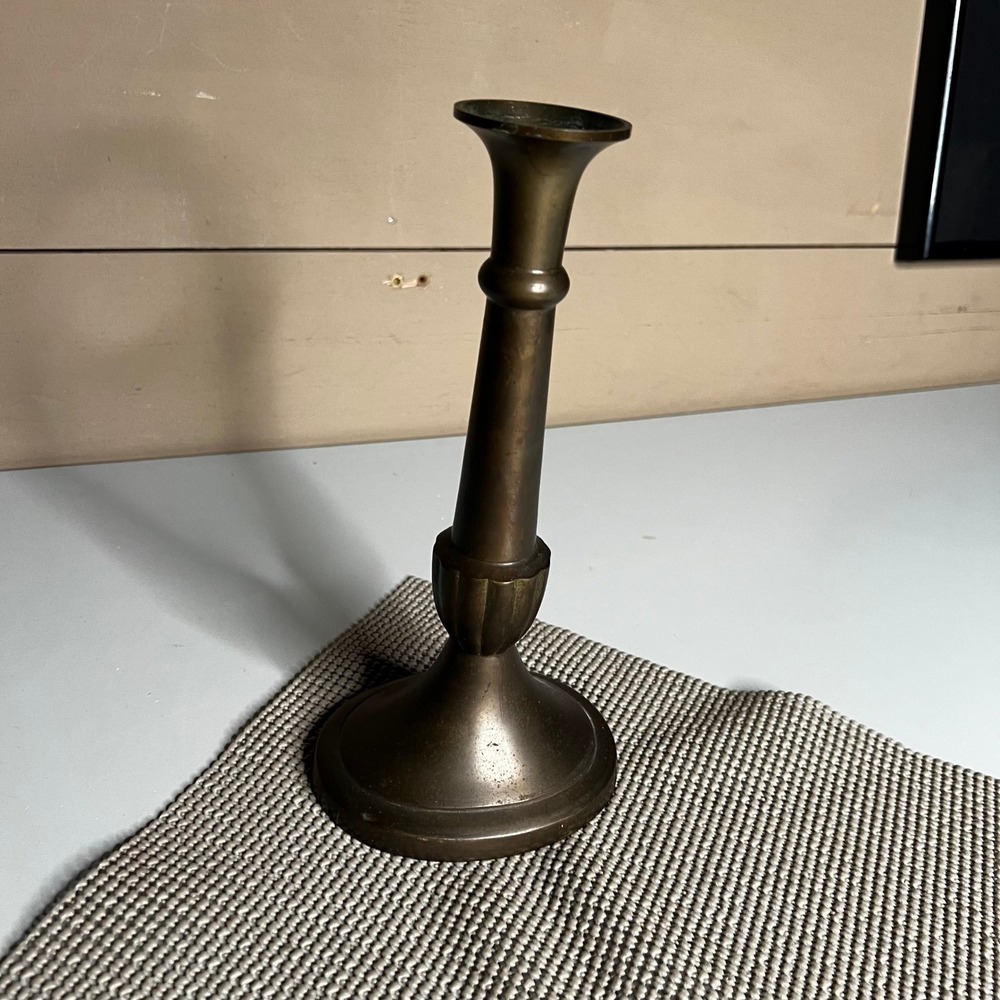 Vintage‎ Silvestri Brass Candlestick Holder Handcrafted Taper Candle Stand 10in